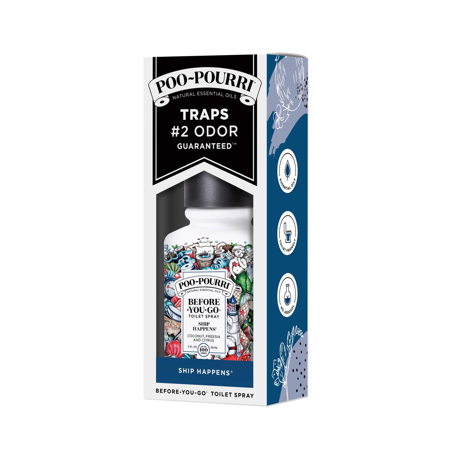 Poo~Pourri Ship Happens 2oz, Toilet Spray boxed