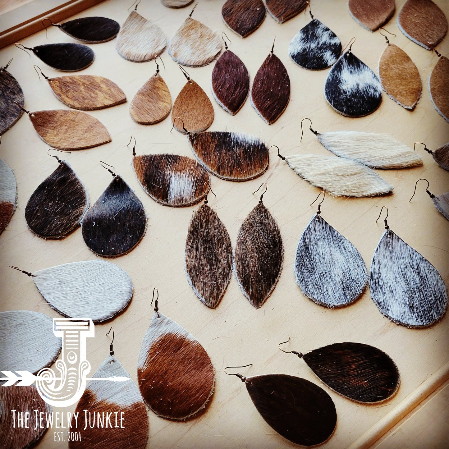 **Leather Earring Starter Pack-Hair-On-Hide-30 Pairs 208m