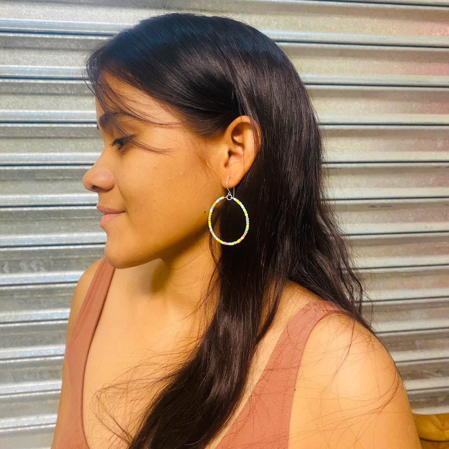 Kaleidoscope silver earrings