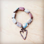 Genuine Aqua Terra Beaded Bracelet w/ Copper Arrow 810v