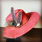 Boho Western Felt Hat w/ Choice of Turquoise Hat Accent-Rust 983a