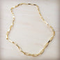 Gold Large Chain Link Layering Necklace 22" length 255o