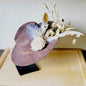 Boho Western Wedding Floral & Feather Bridal Hat in Brown 984m