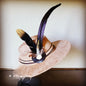 Long Black Gold Feather & Turquoise Slab Hat Band + Choice of Hat 986e