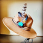 Turkey Feather & Turquoise Slab Hat Band + Choice of Hat 985z