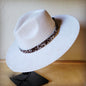 Spotted Hide Western Leather Band w/ Choice of Boho Hat 985k