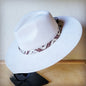Gold Aztec Western Leather Band w/ Choice of Boho Hat 985e