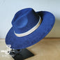 Boho Western Felt Hat w/ Choice of Hatband- Navy 990a
