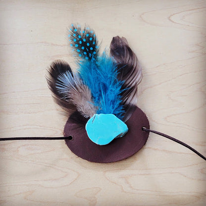 Boho Western Felt Hat w/ Choice of Turquoise Hat Accent-Bone 981c
