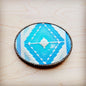 **Rope Edge Pastel Navajo Leather Belt Buckle 907h