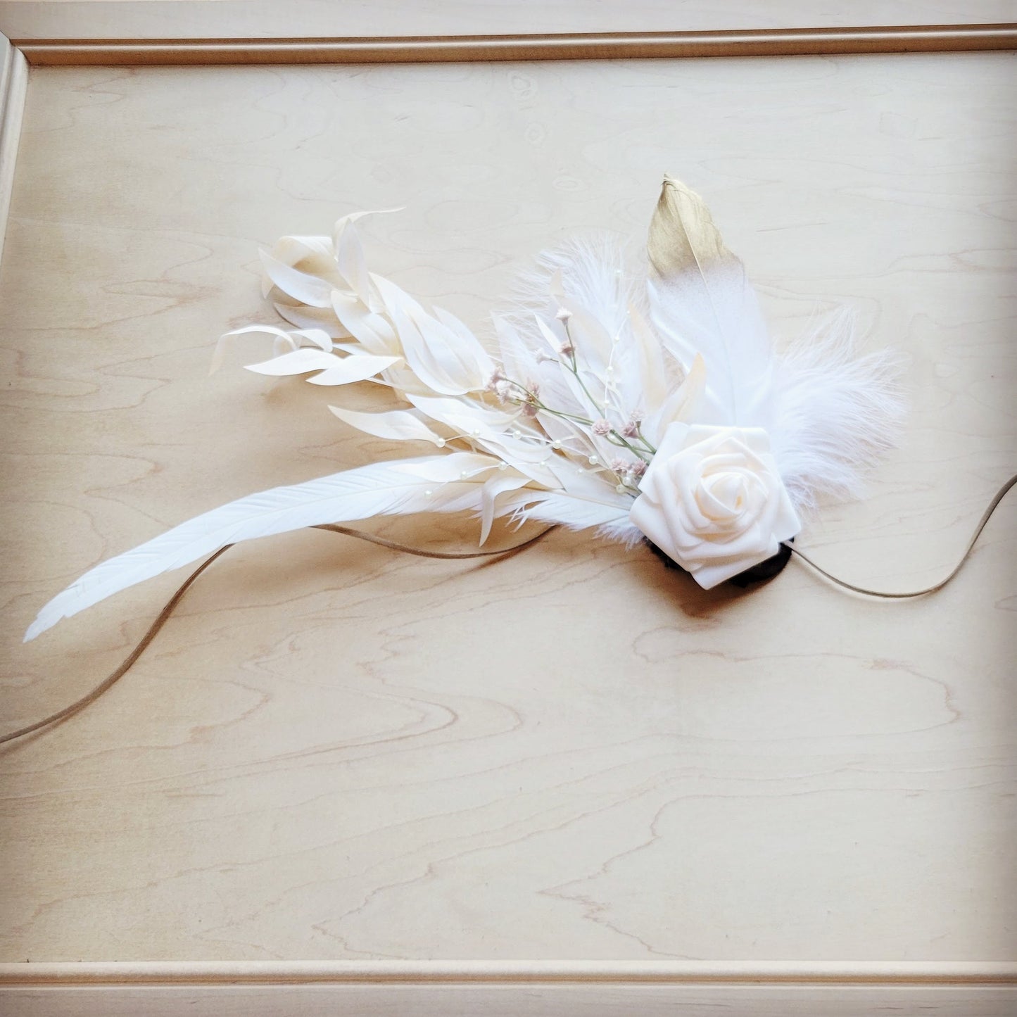 Boho Western Wedding Floral Bridal Hat Band Only 984v