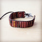Woven Picasso Stacked Stone Beaded Bracelet 810n