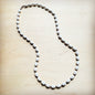**White Turquoise & Wood Melon Beaded Necklace 258p