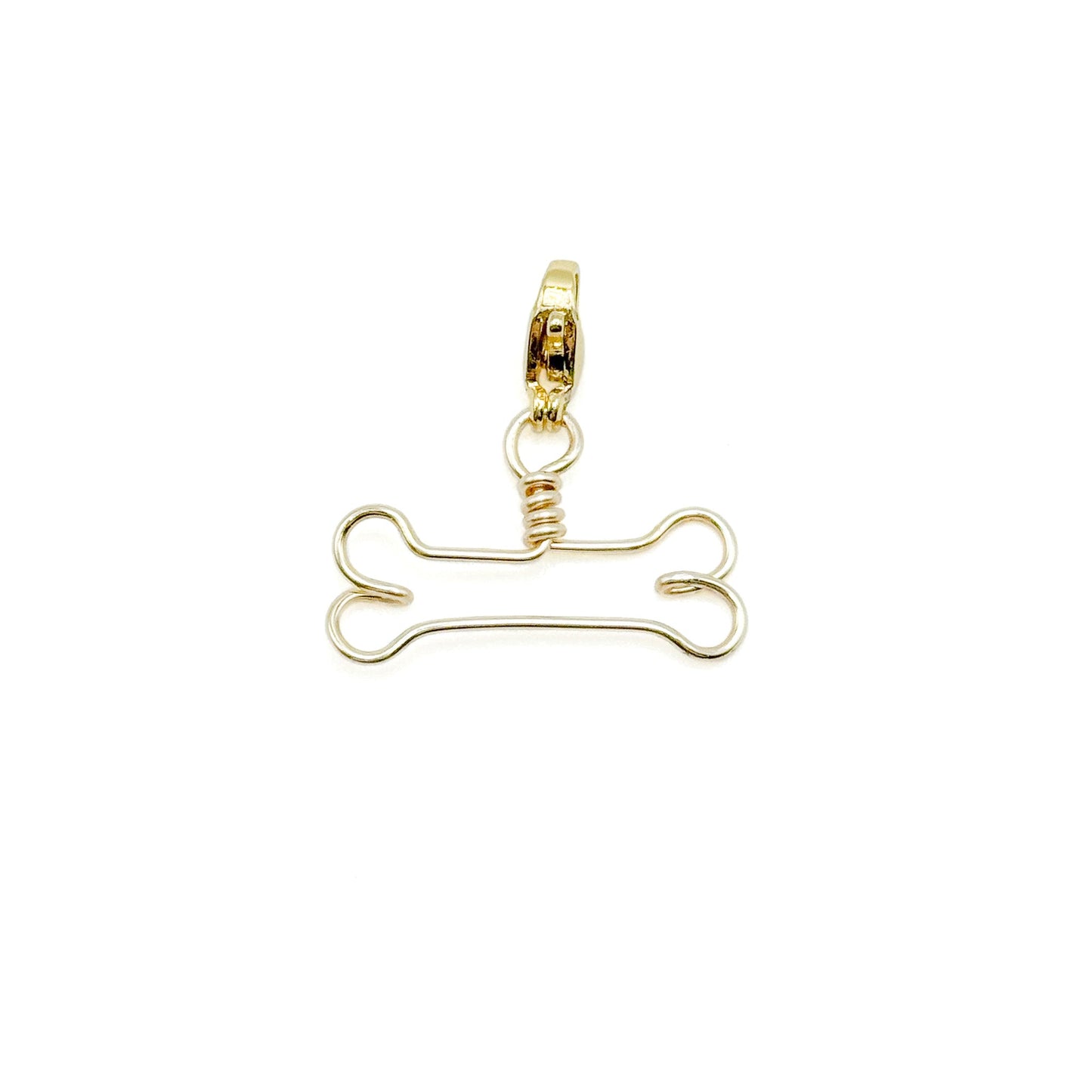 Bone gold charm