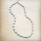 **White Turquoise & Wood Beaded Cross Necklace 258o