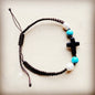 **Adjustable Woven Turquoise Braided Bracelet 806v