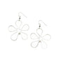 Hibiscus silver earrings